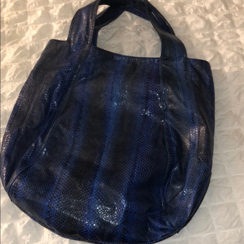 Black and Blue beirn “Jenna Watersnake” Bag